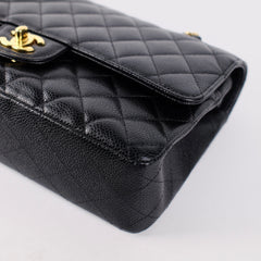 Chanel Medium M/L Caviar Classic Flap Black 23 series