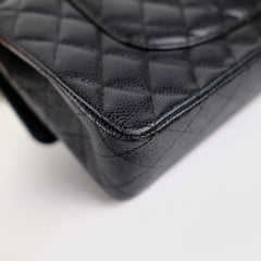 Chanel Medium M/L Caviar Classic Flap Black 23 series