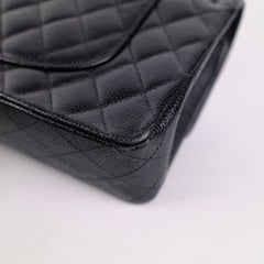 Chanel Medium M/L Caviar Classic Flap Black 23 series