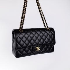 Chanel Medium M/L Caviar Classic Flap Black 23 series