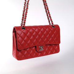 Chanel Classic Flap Medium/Large M/L Caviar Red - Series 14