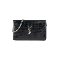 Saint Laurent Croc Black Bag