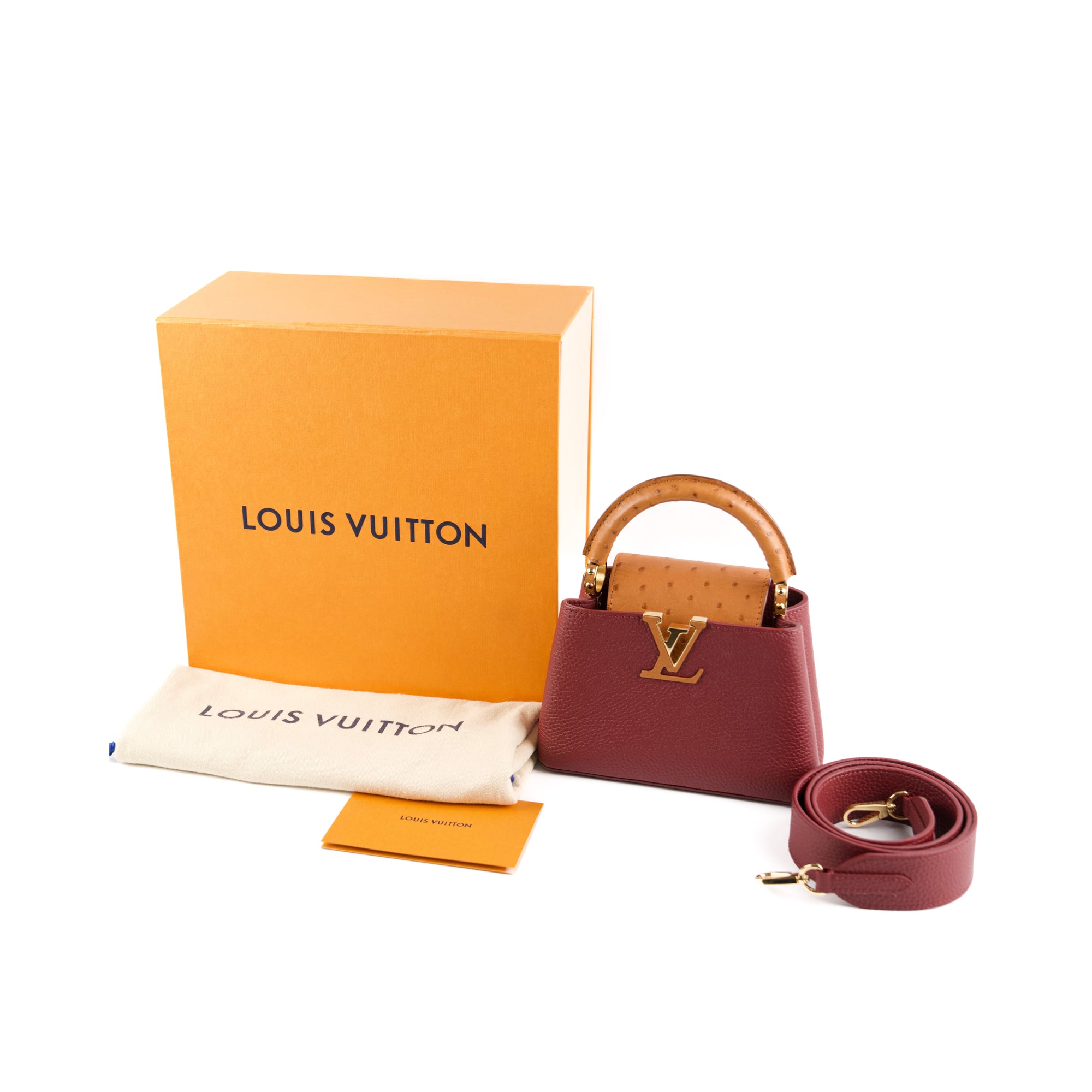 Louis Vuitton Capucines Mini with Ostrich Handle - THE PURSE AFFAIR