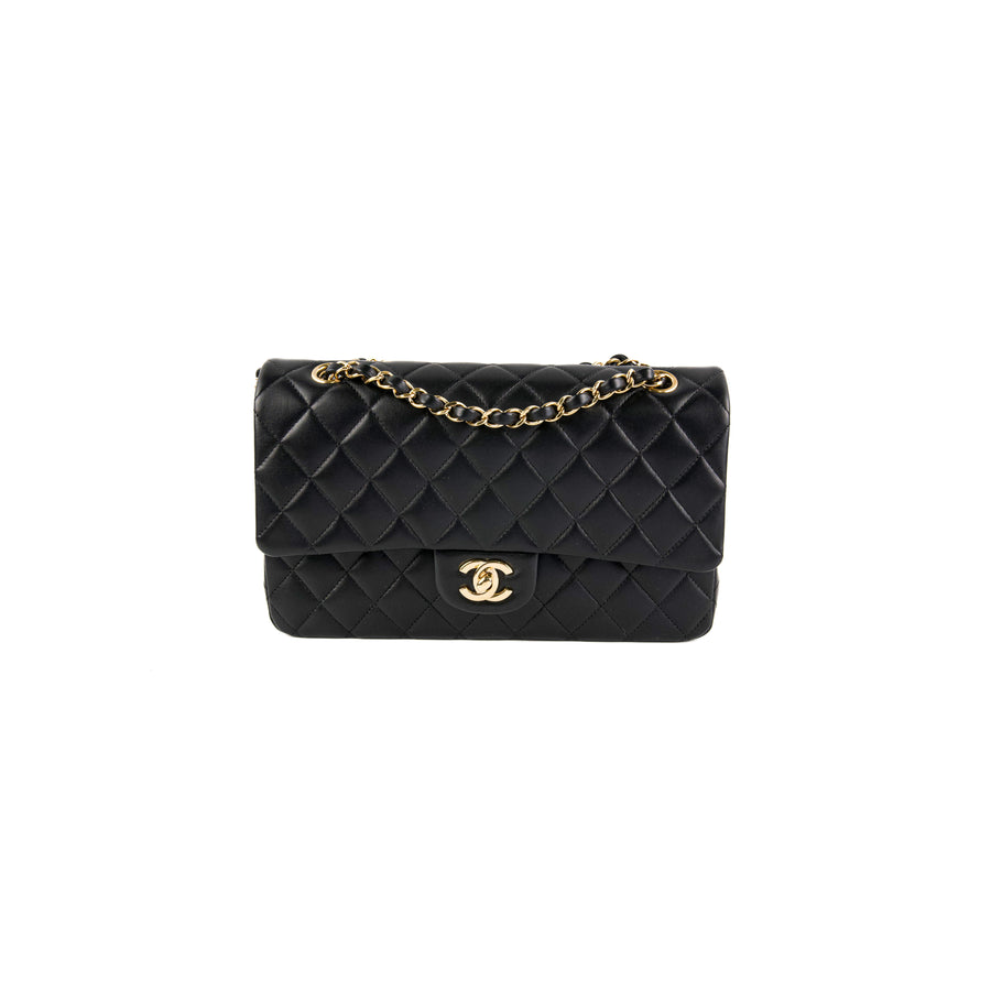 Chanel 22K Hobo Shoulder Bag Lambskin Black GHW (Microchip)
