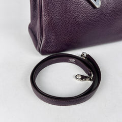 Hermes Kelly 32 Purple Clemence - I Square Stamp