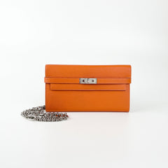 Hermes Orange Kelly Wallet