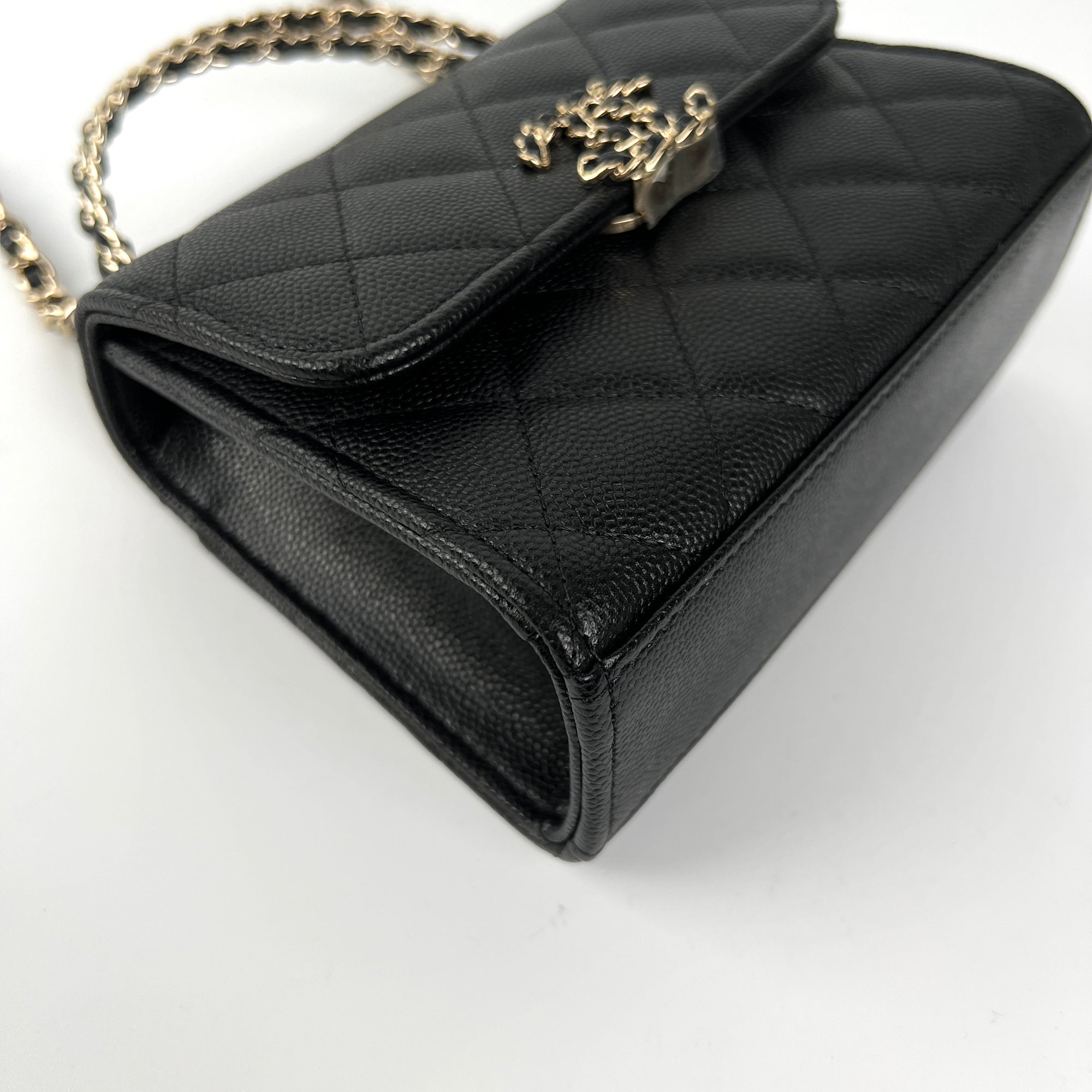 Túi Chanel mini flap bag with top handle đen da incas caviar best quality