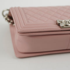 Chanel Old Medium Lambskin Boy Light Pink