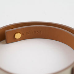 Hermes Double Tour CDC Bracelet Light Grey