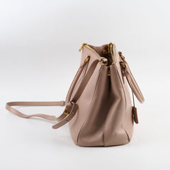 Prada Galleria Saffiano Leather Tote Beige/Lt Pink