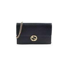 Gucci Black Logo Wallet On Chain WOC