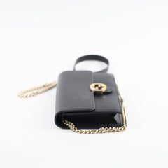 Gucci Black Logo Wallet On Chain WOC