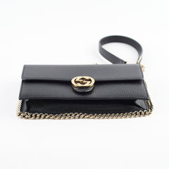 Gucci Black Logo Wallet On Chain WOC