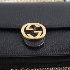 Gucci Black Logo Wallet On Chain WOC