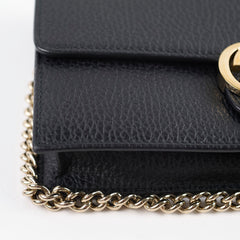 Gucci Black Logo Wallet On Chain WOC