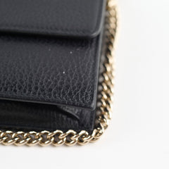 Gucci Black Logo Wallet On Chain WOC