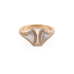 Bvlgari Divina Mother of Pearl Pink Gold Size 54 Ring