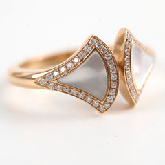 Bvlgari Divina Mother of Pearl Pink Gold Size 54 Ring