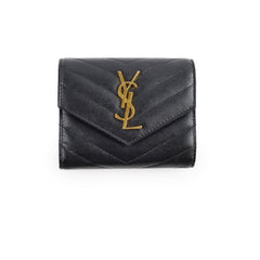 Saint Laurent Envelope Compact Black Wallet