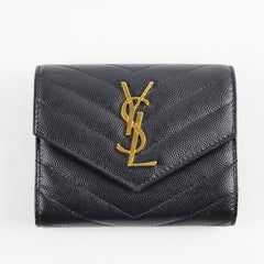 Saint Laurent Envelope Compact Black Wallet