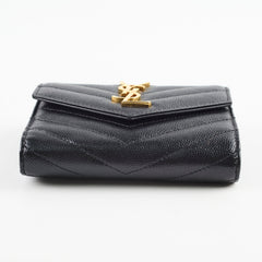 Saint Laurent Envelope Compact Black Wallet