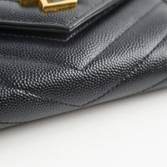 Saint Laurent Envelope Compact Black Wallet