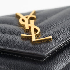 Saint Laurent Envelope Compact Black Wallet