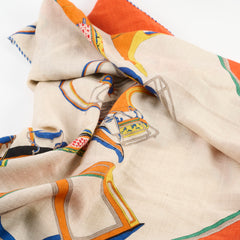 Hermes Giant Triangular Cashmere/Silk Scarf