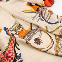 Hermes Giant Triangular Cashmere/Silk Scarf