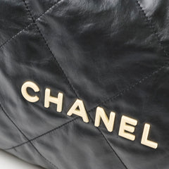 Chanel Small 22 Bag Black Microchip