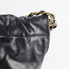 Chanel Small 22 Bag Black Microchip