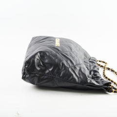 Chanel Small 22 Bag Black Microchip