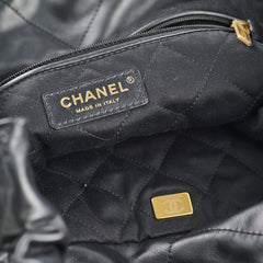 Chanel Small 22 Bag Black Microchip