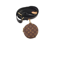 Louis Vuitton Canvas Strap With Coin Purse Monogram Black