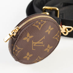 Louis Vuitton Canvas Strap With Coin Purse Monogram Black