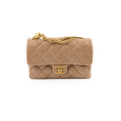 Chanel Seasonal Flap Dark Beige Microchip