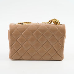 Chanel Seasonal Flap Dark Beige Microchip