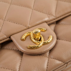 Chanel Seasonal Flap Dark Beige Microchip