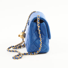 Chanel Crush Mini Square Bag Blue Lambskin