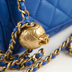 Chanel Crush Mini Square Bag Blue Lambskin