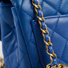 Chanel Crush Mini Square Bag Blue Lambskin