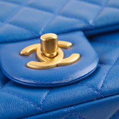 Chanel Crush Mini Square Bag Blue Lambskin