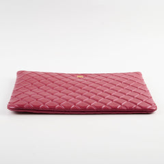 Chanel O-case Clutch Red Lambskin