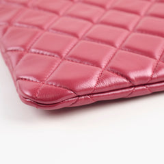 Chanel O-case Clutch Red Lambskin