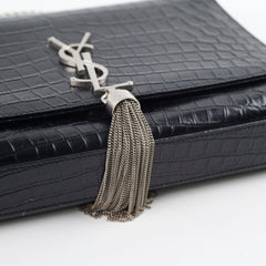 Saint Laurent Kate Medium Tassel Embossed Black