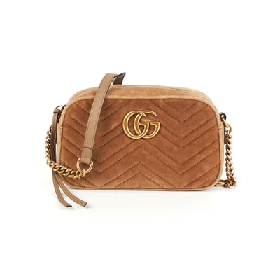 Gucci Mini Marmont Velvet Red - THE PURSE AFFAIR