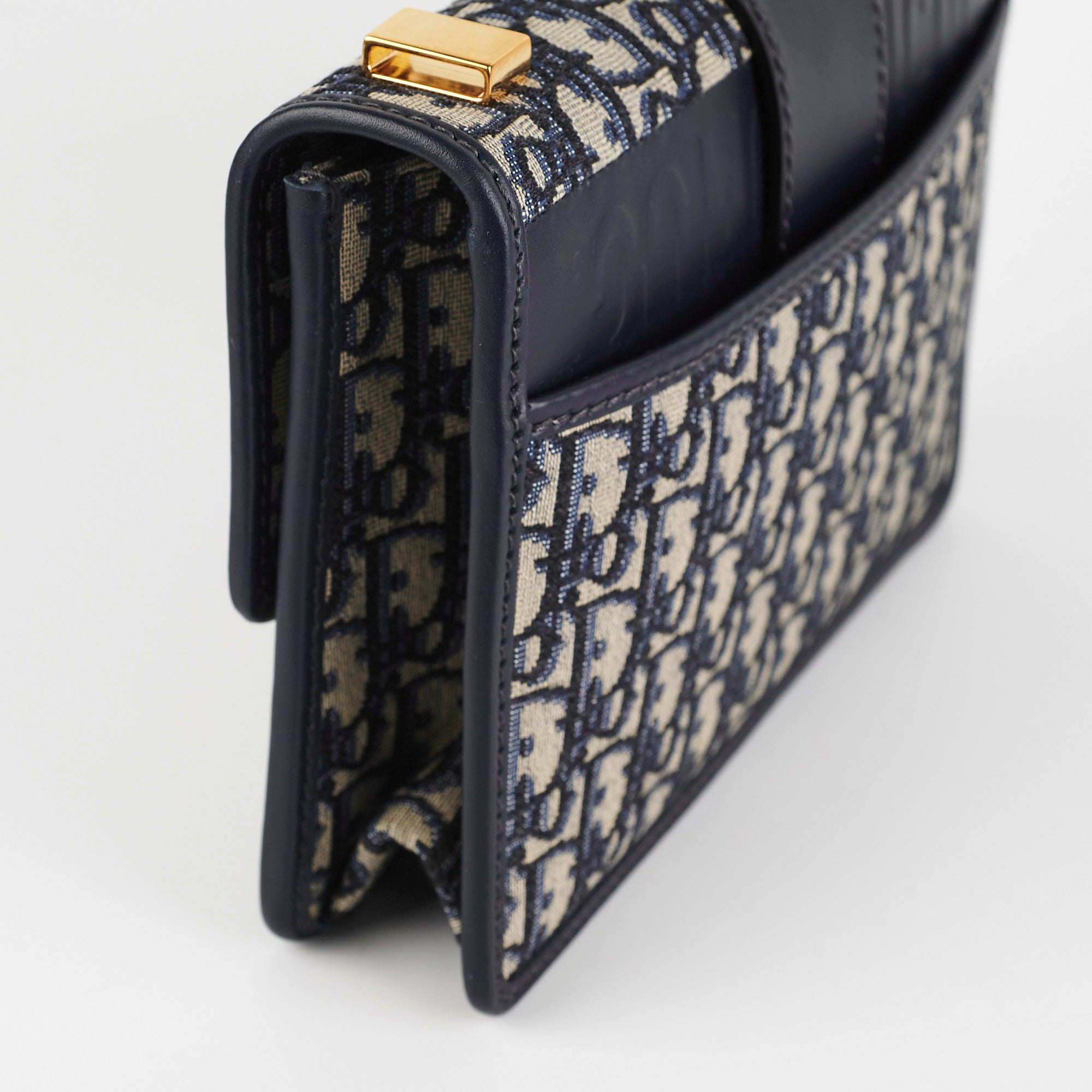 Christian Dior Montaigne 30 Box Blue Oblique Bag - THE PURSE AFFAIR