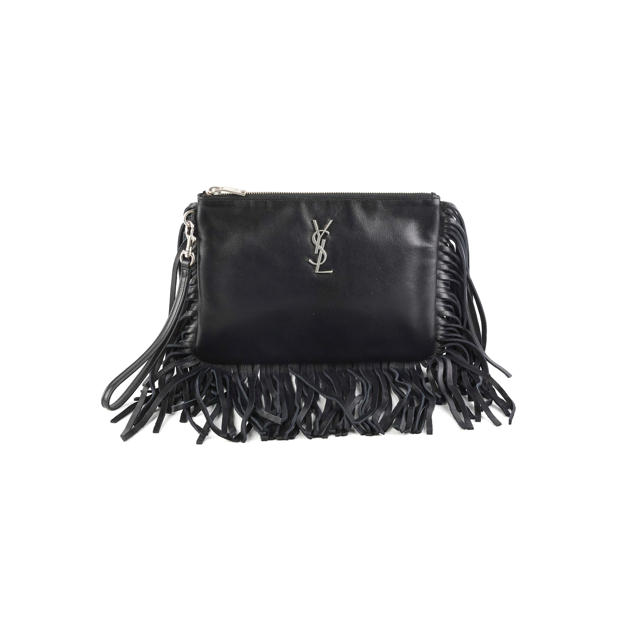 Saint Laurent Medium Envelope Bag Black - THE PURSE AFFAIR