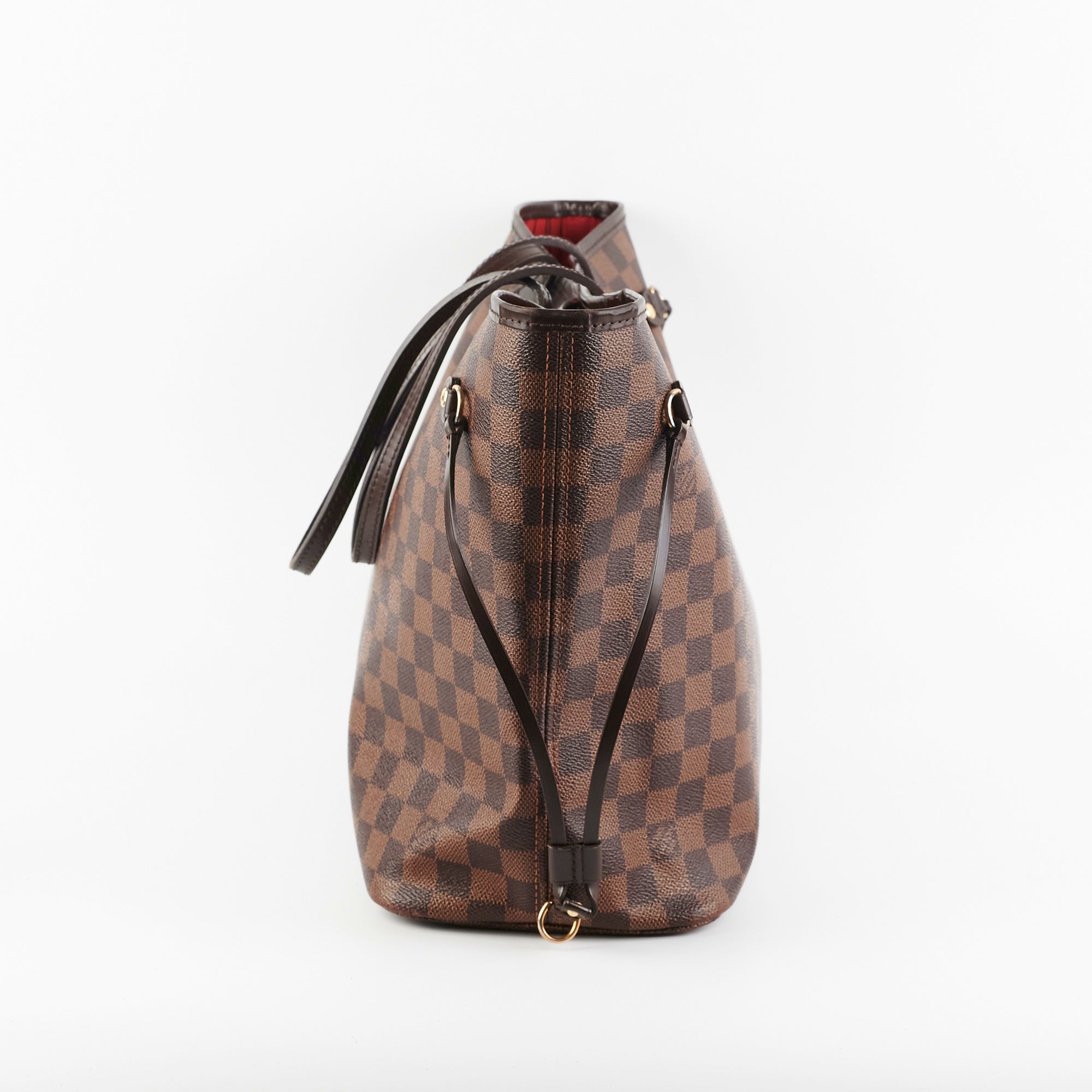 Louis Vuitton Neverfull MM Damier Ebene Bag With Pouch - THE PURSE AFFAIR