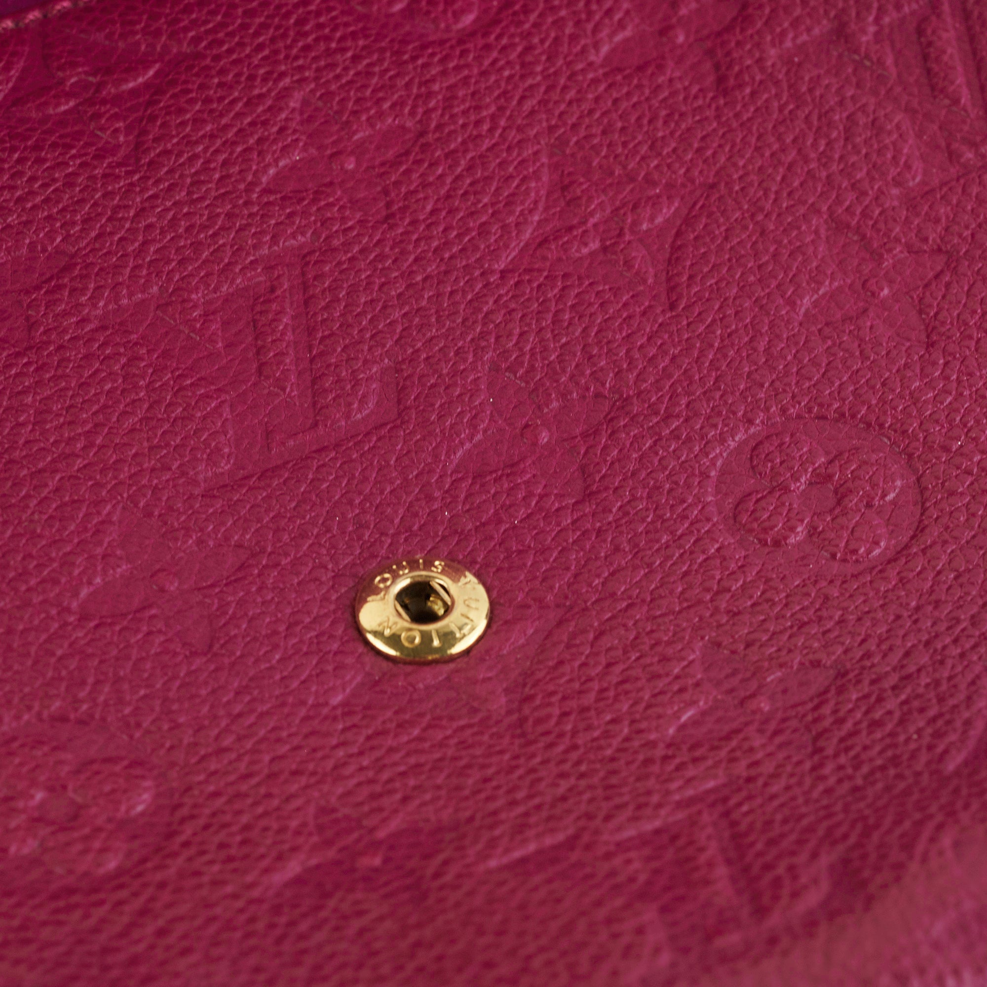 Louis Vuitton Red/Pink fushia Monogram Empreinte Leather Twice